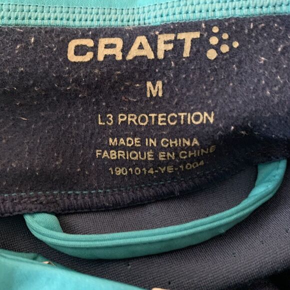 Craft Cycling Full Zip Vent Air Wind Jacket Women’s Sz M Turquoise Blue *flaws - Picture 9 of 11